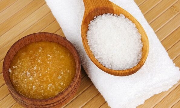 Miel y sal de comida para el tratamiento de la artrosis de la rodilla